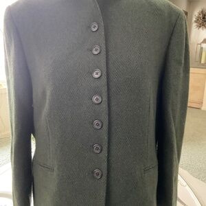 Ralph Lauren Green Multi Buttoned Front Jacket, size 16